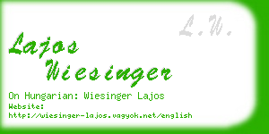 lajos wiesinger business card